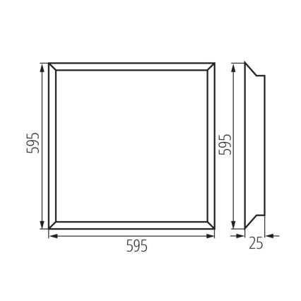 LED Vgradni panel BLINGO LED/38W/230V 60x60 cm