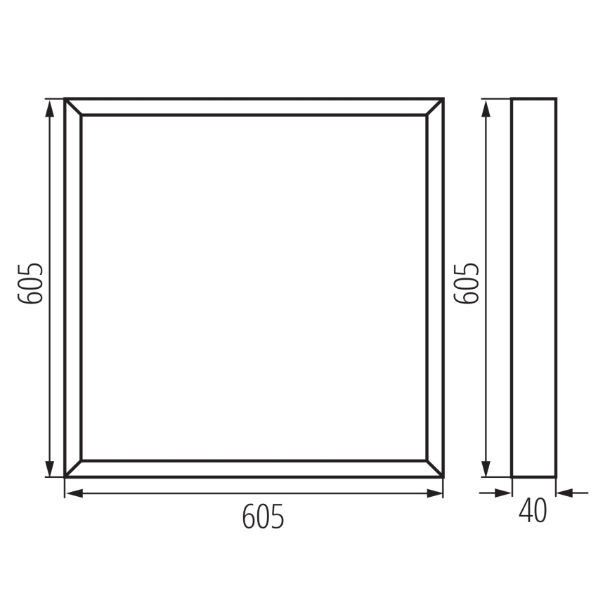 LED Nadgradni panel BLINGO LED/34W/230V 4000K 60x60 cm