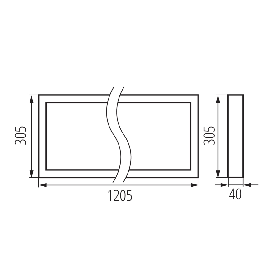 LED Nadgradni panel BLINGO LED/34W/230V 4000K 120x30 cm