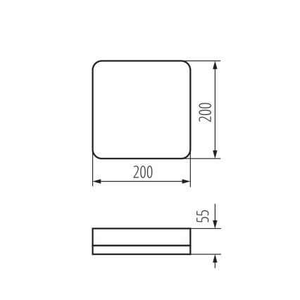 LED Industrijska stropna svetilka IPER LED/10W/230V IK10 IP65 kvadraten bela