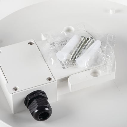 LED Industrijska stropna svetilka s senzorjem gibanja IPER LED/10W/230V IK10 IP65 okrogla bela