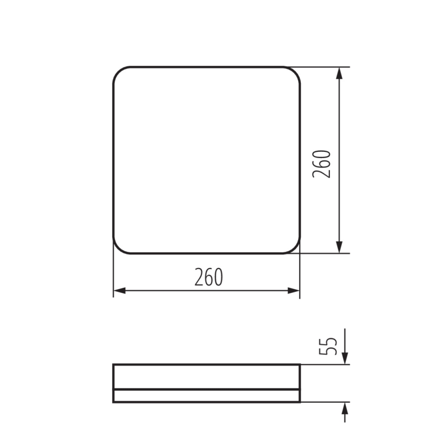 LED Industrijska stropna svetilka s senzorjem gibanja IPER LED/26W/230V IK10 IP65 kvadraten bela