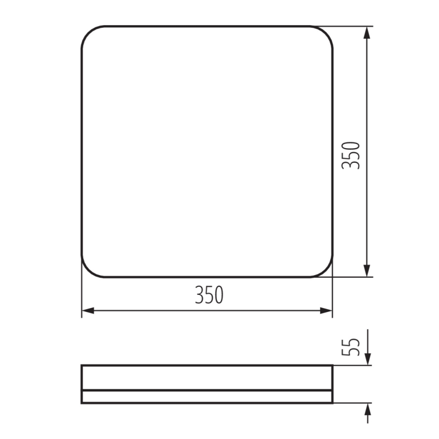 LED Industrijska stropna svetilka s senzorjem gibanja IPER LED/35W/230V IK10 IP65 kvadraten bela