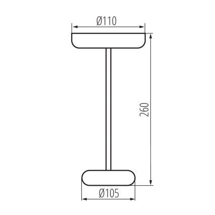 Kanlux 37310 - LED Zatemnitvena polnilna svetilka FLUXY LED/1,7W/1800 mAh IP44 bela