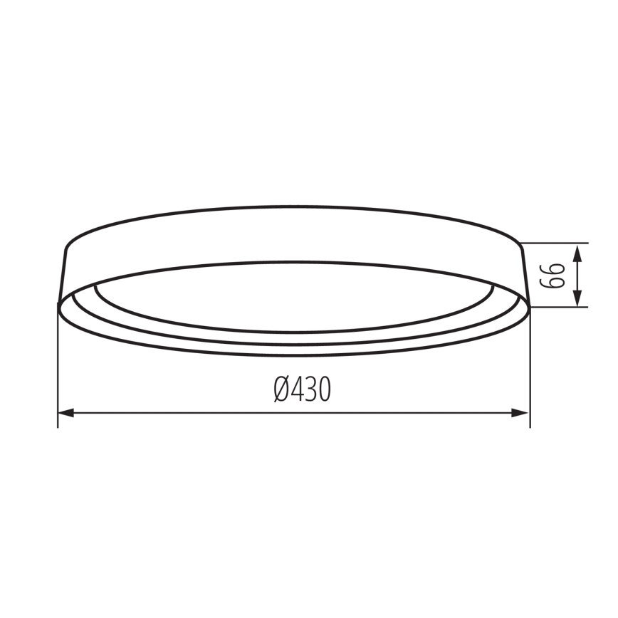 LED Stropna svetilka NIFU LED/17,8W/230V pr. 43 cm bela/črna