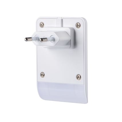 Vtična LED orientacijska svetilka s senzorjem za temo ORISA LED/0,28W/230V bela