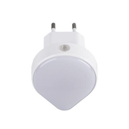 Kanlux 37396 - LED Zatemnitven orientacija svetel s senzorjem za mrak za vtičnico ULOV LED/0,5W/230V bela