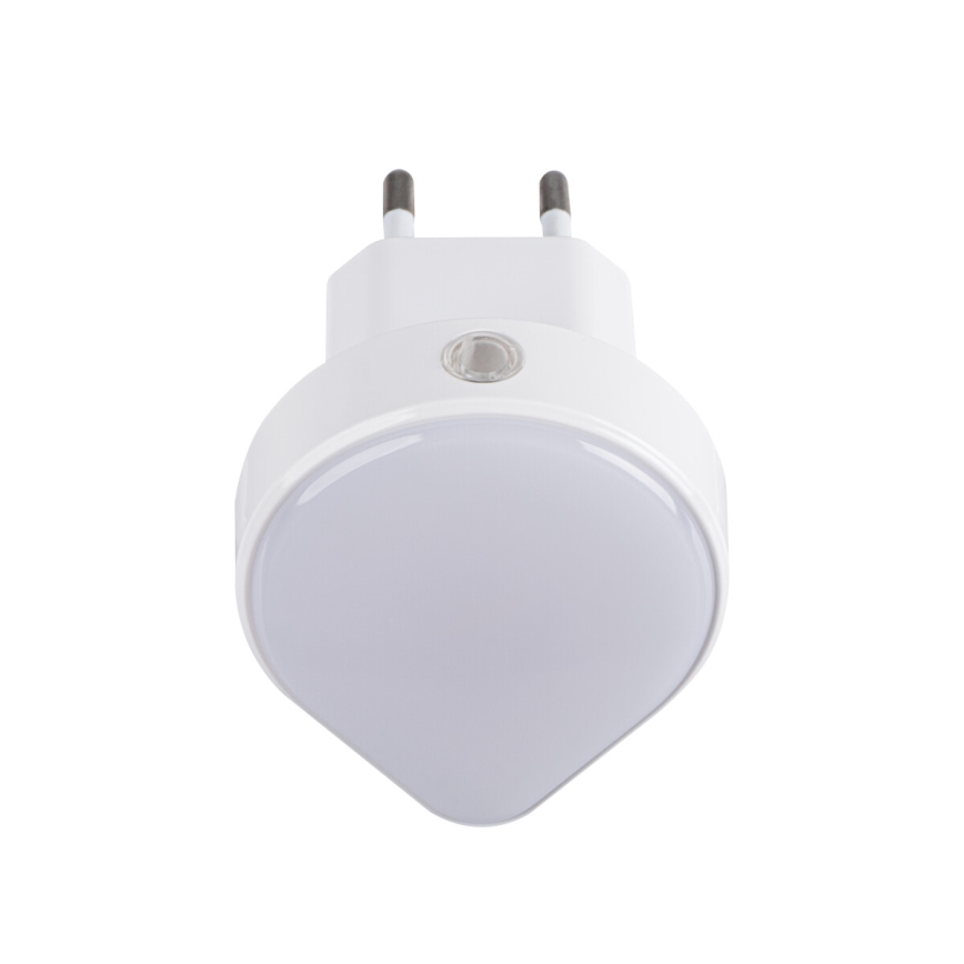 LED orientacijska svetilka z možnostjo zatemnitve in z senzorjem za mrak za vtičnico ULOV LED/0,5W/230V bela