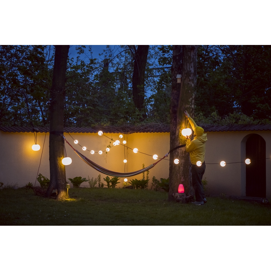 LED Zunanja dekorativna veriga GARLAND STONO 10xLED/10W/230V 6m IP67