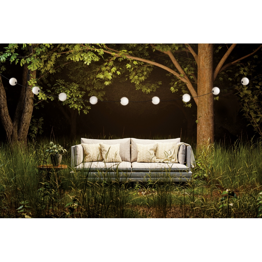 LED Zunanja dekorativna veriga GARLAND STONO 10xLED/10W/230V 6m IP67