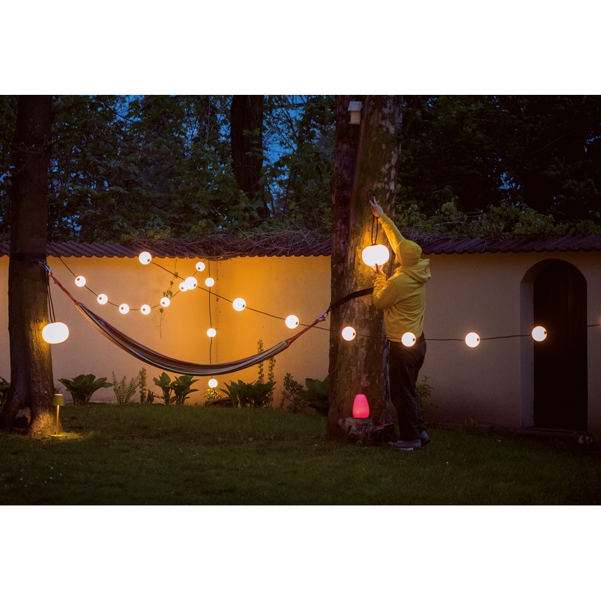 LED Zatemnitvena zunanja polnilna viseča svetilka STONO LED/1W/3000 mAh IP54