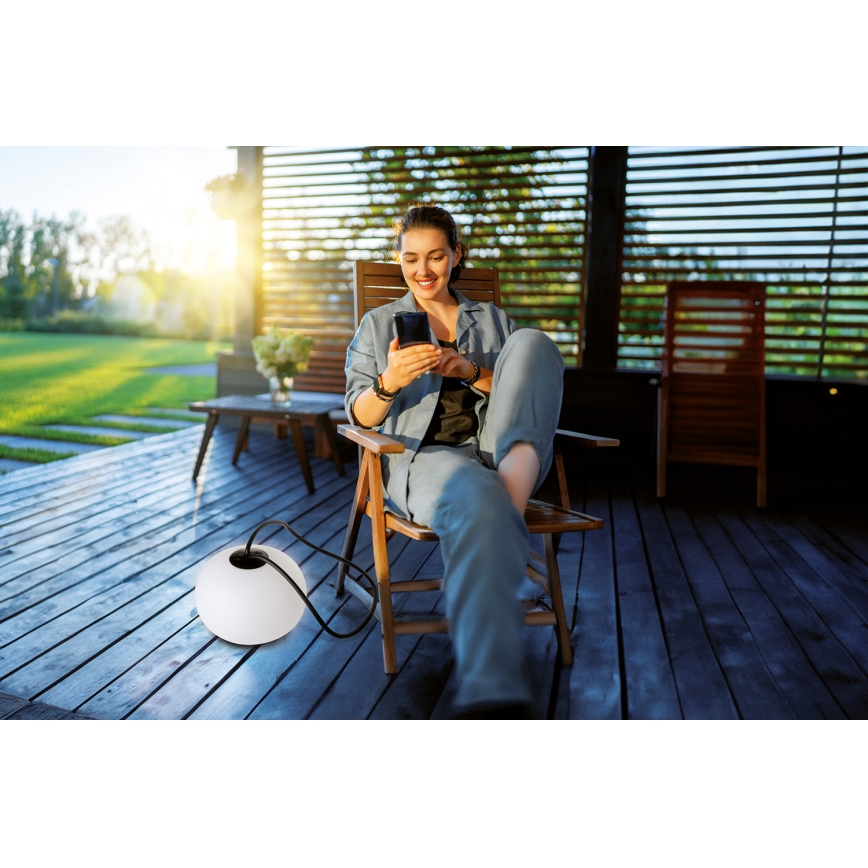LED Zatemnitvena zunanja polnilna viseča svetilka STONO LED/1W/3000 mAh IP54