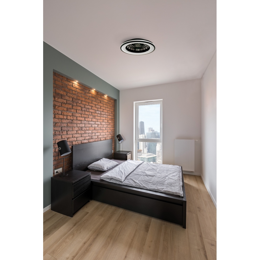 LED Zatemnitvena stropna svetilka z ventilatorjem PLAVE LED/48W/230V 3000/4000/6500K + Daljinski upravljalnik