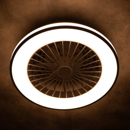 LED Zatemnitvena stropna svetilka z ventilatorjem PLAVE LED/48W/230V 3000/4000/6500K + Daljinski upravljalnik