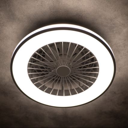 LED Zatemnitvena stropna svetilka z ventilatorjem PLAVE LED/48W/230V 3000/4000/6500K + Daljinski upravljalnik