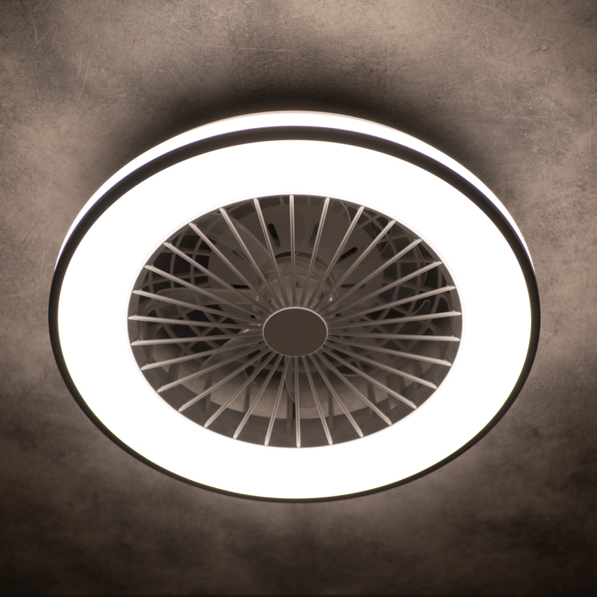 LED Zatemnitvena stropna svetilka z ventilatorjem PLAVE LED/48W/230V 3000/4000/6500K + Daljinski upravljalnik