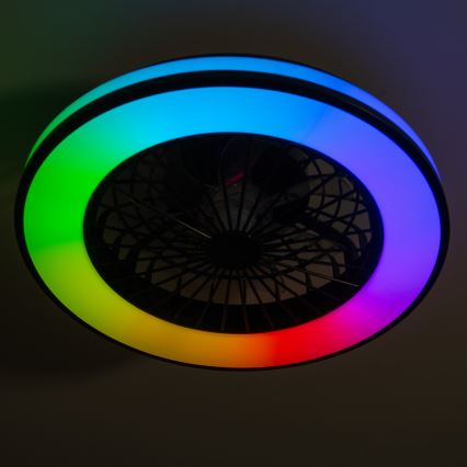 LED RGBW Zatemnitvena stropna svetilka z ventilatorjem PLAVE LED/48W/230V 3000/4000/6500K + Daljinski upravljalnik
