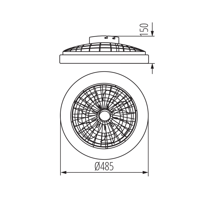 LED RGBW Zatemnitvena stropna svetilka z ventilatorjem PLAVE LED/48W/230V 3000/4000/6500K + Daljinski upravljalnik
