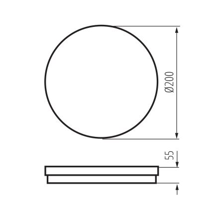 LED Zunanja stropna svetilka BENO E LED/12W/230V 3000/4000/6500K pr. 20 cm IP65 črna