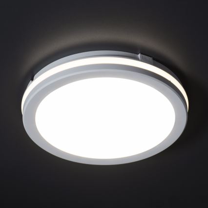 LED Zunanja stropna svetilka BENO E LED/20W/230V 3000/4000/6500K pr. 20 cm IP65 bela