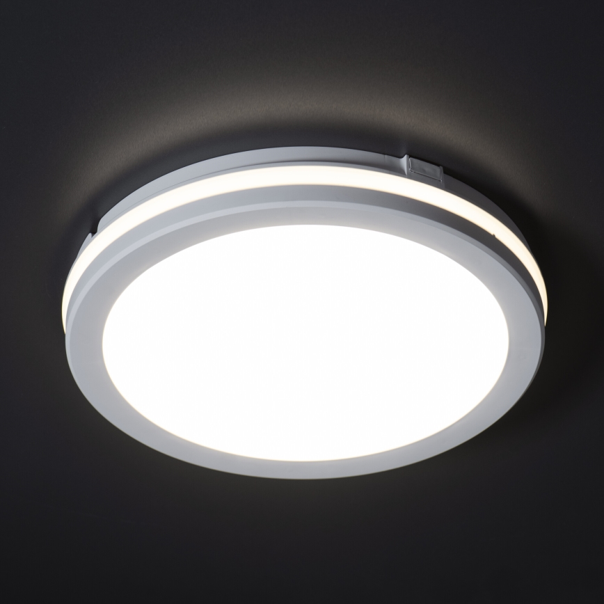 LED Zunanja stropna svetilka BENO E LED/20W/230V 3000/4000/6500K pr. 20 cm IP65 bela