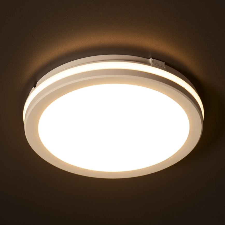 LED Zunanja stropna svetilka BENO E LED/20W/230V 3000/4000/6500K pr. 20 cm IP65 bela