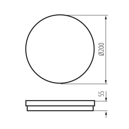 LED Zunanja stropna svetilka BENO E LED/20W/230V 3000/4000/6500K pr. 20 cm IP65 bela