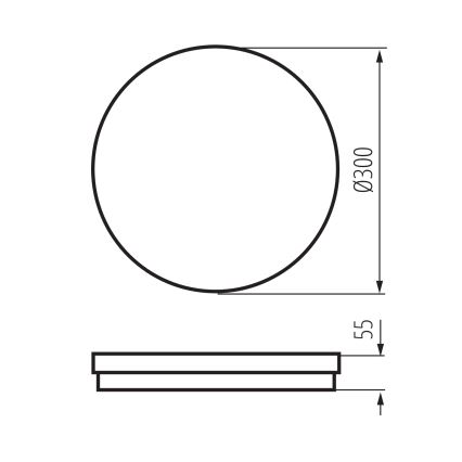 LED Zunanja stropna svetilka BENO E LED/30W/230V 3000/4000/6500K pr. 30 cm IP65 bela