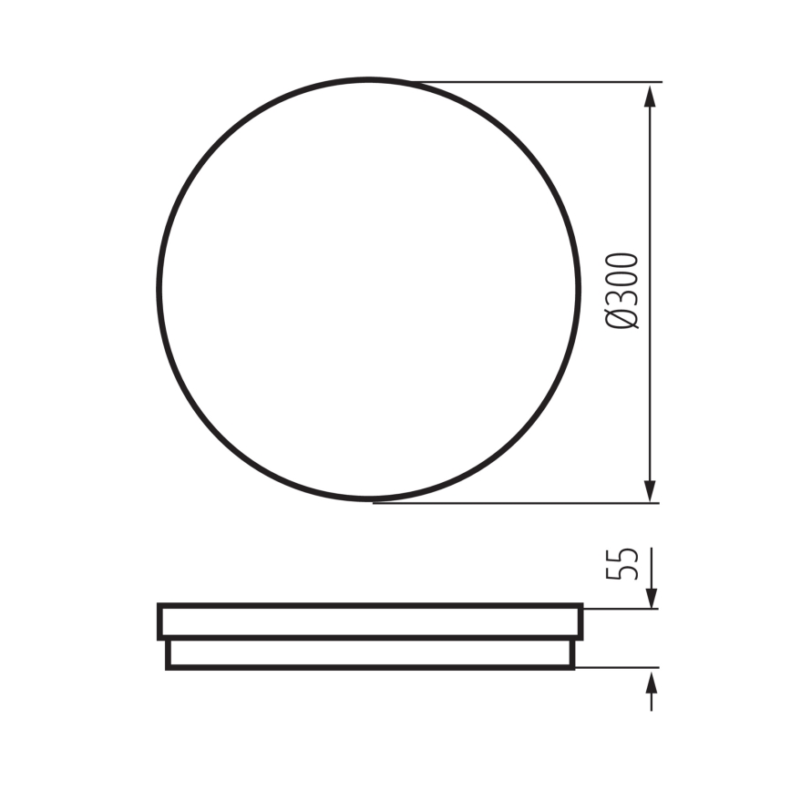 LED Zunanja stropna svetilka BENO E LED/30W/230V 3000/4000/6500K pr. 30 cm IP65 bela