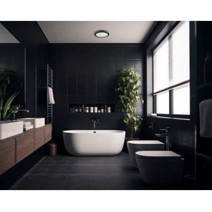 LED Zunanja stropna svetilka BENO E LED/30W/230V 3000/4000/6500K pr. 30 cm IP65 črna