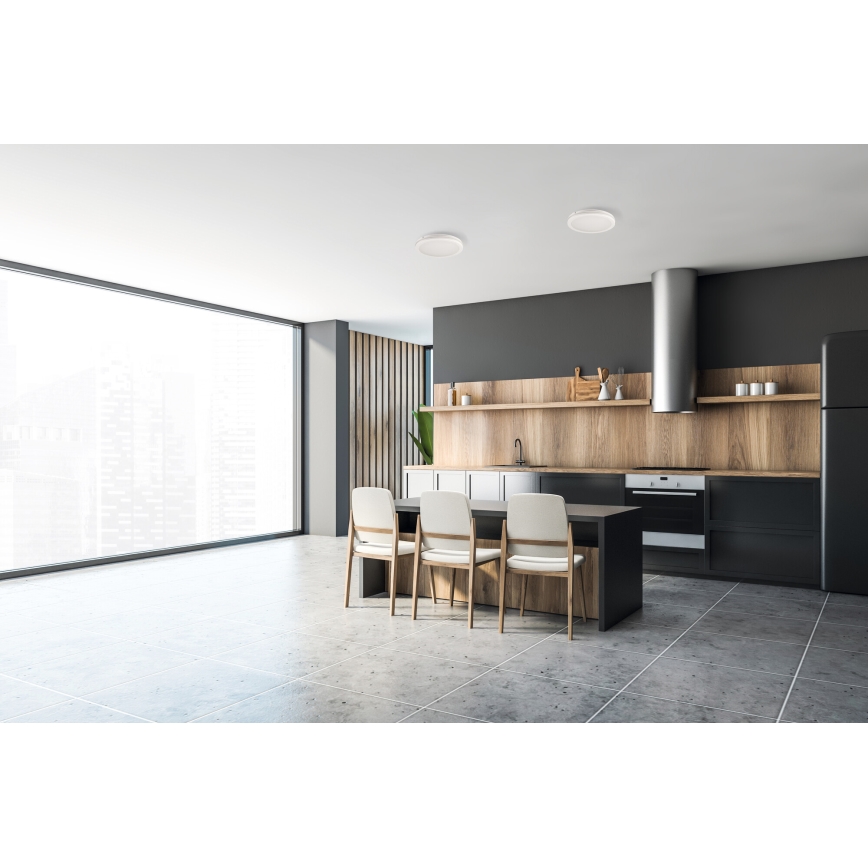 LED Zunanja stropna svetilka BENO ECO LED/40W/230V 3000/4000/6500K pr. 40 cm IP65 bela