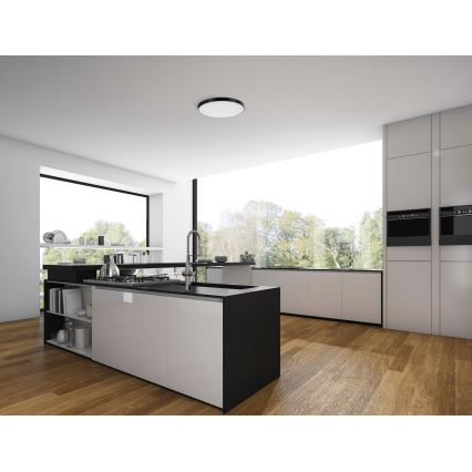 LED Zatemnitvena stropna svetilka PLAFON LED/20W/230V 3000-6500K Wi-Fi črna