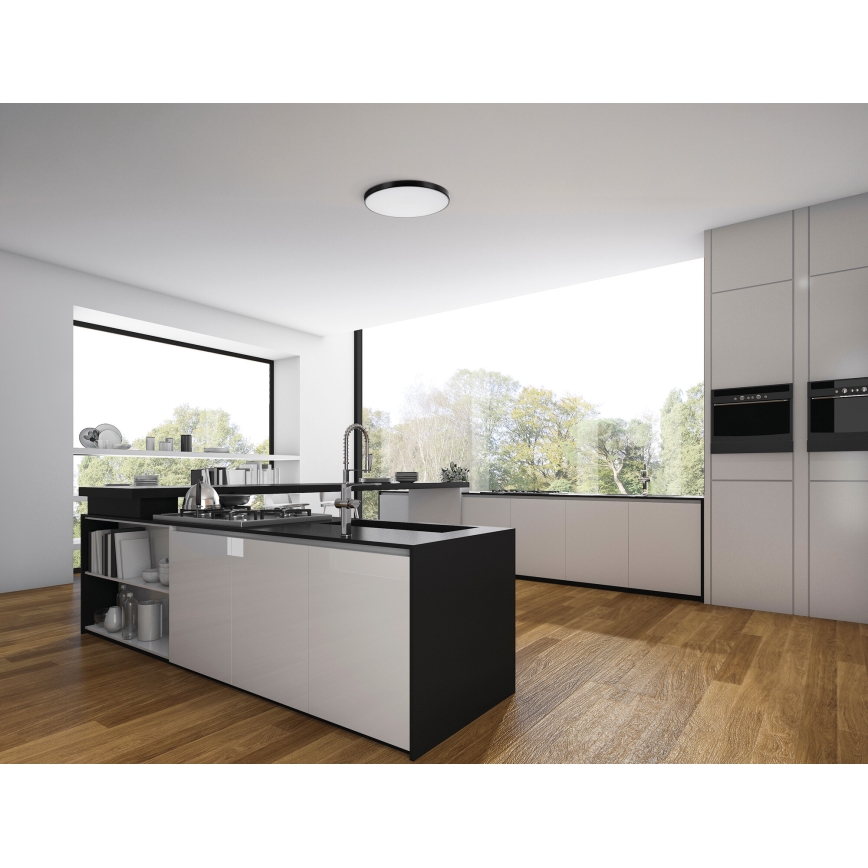 LED Zatemnitvena stropna svetilka PLAFON LED/20W/230V 3000-6500K Wi-Fi črna