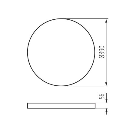 LED Zatemnitvena stropna svetilka PLAFON LED/20W/230V 3000-6500K Wi-Fi črna