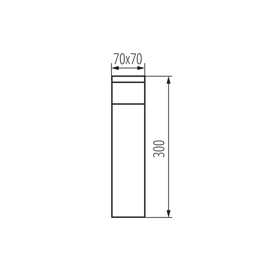 Zunanja svetilka DASTEN 1xG9/11W/230V 30 cm IP44 črna