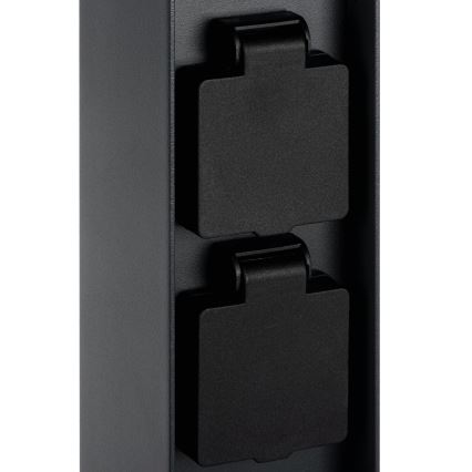 Zunanja svetilka z dvema vtičnicama DASTEN 1xG9/11W/230V 30 cm IP44 črna