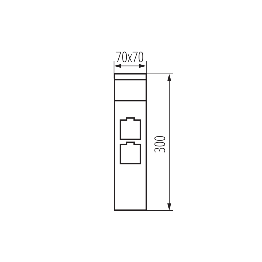 Zunanja svetilka z dvema vtičnicama DASTEN 1xG9/11W/230V 30 cm IP44 črna