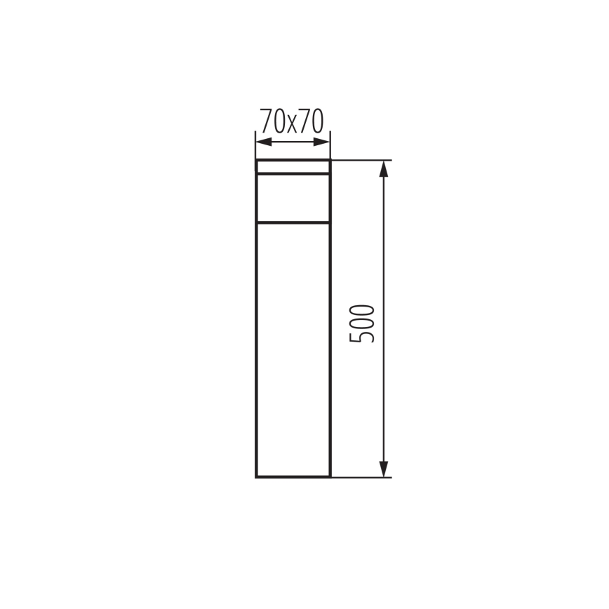 Zunanja svetilka DASTEN 1xG9/11W/230V 50 cm IP44 črna