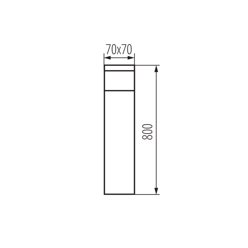 Zunanja svetilka DASTEN 1xG9/11W/230V 80 cm IP44 črna