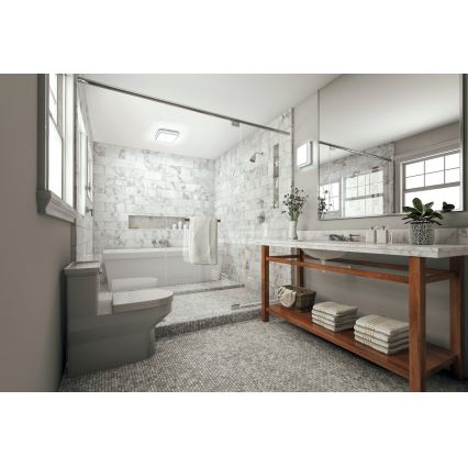 LED Zunanja stropna svetilka s senzorjem gibanja BENO LED/12/18W/230V 3000/3500/4000K IP65 bela kvadraten