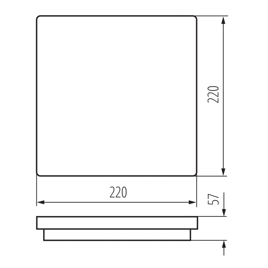 LED Zunanja stropna svetilka s senzorjem gibanja BENO LED/12/18W/230V 3000/3500/4000K IP65 bela kvadraten