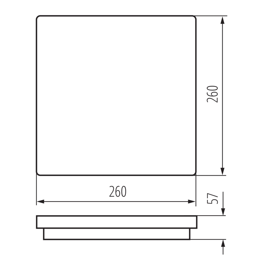 LED Zunanja stropna svetilka BENO LED/24/30W/230V 3000/3500/4000K IP65 antracit kvadraten