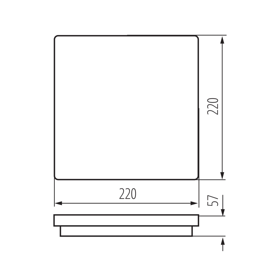 LED Zunanja stropna svetilka BENO LED/12/18W/230V 3000/3500/4000K IP65 antracit kvadraten