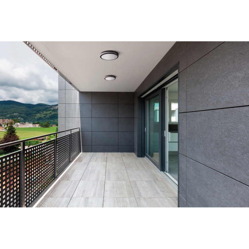 LED Zunanja stropna svetilka s senzorjem gibanja BENO LED/12/18W/230V 3000/3500/4000K IP65 antracit okrogla