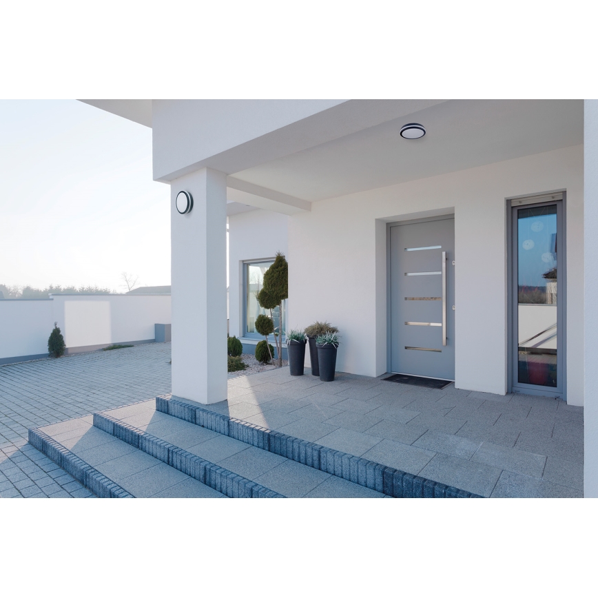 LED Zunanja stropna svetilka s senzorjem gibanja BENO LED/12/18W/230V 3000/3500/4000K IP65 antracit okrogla