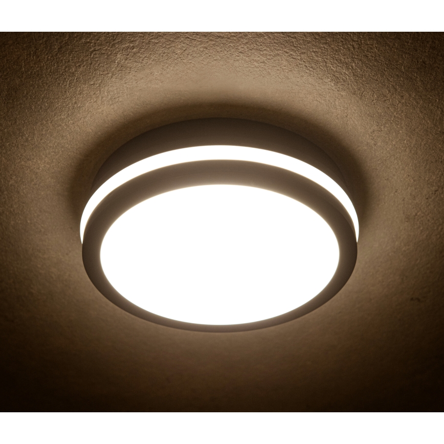 LED Zunanja stropna svetilka s senzorjem gibanja BENO LED/12/18W/230V 3000/3500/4000K IP65 antracit okrogla
