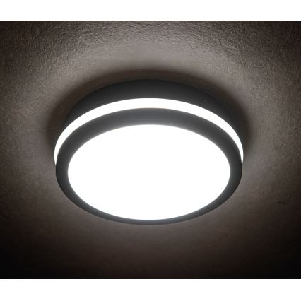 LED Zunanja stropna svetilka s senzorjem gibanja BENO LED/12/18W/230V 3000/3500/4000K IP65 antracit okrogla