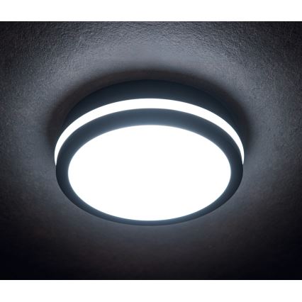 LED Zunanja stropna svetilka s senzorjem gibanja BENO LED/12/18W/230V 3000/3500/4000K IP65 antracit okrogla
