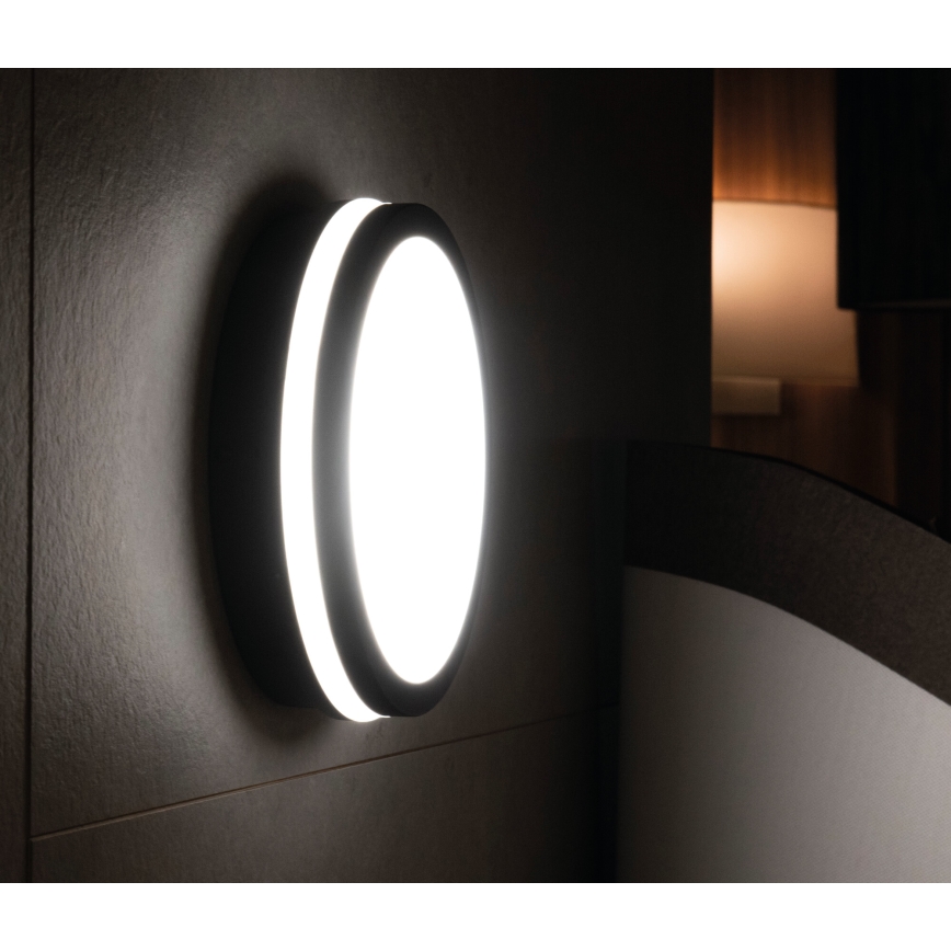 LED Zunanja stropna svetilka s senzorjem gibanja BENO LED/12/18W/230V 3000/3500/4000K IP65 antracit okrogla