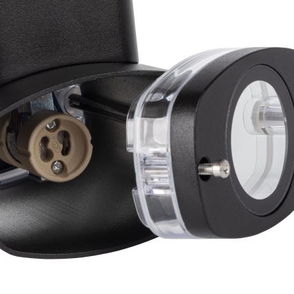 Zunanja stenska svetilka ZEVI 1xGU10/10W/230V IP54 črna